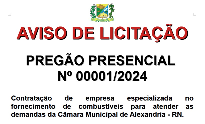 AVISO DE LICITAÇÃO